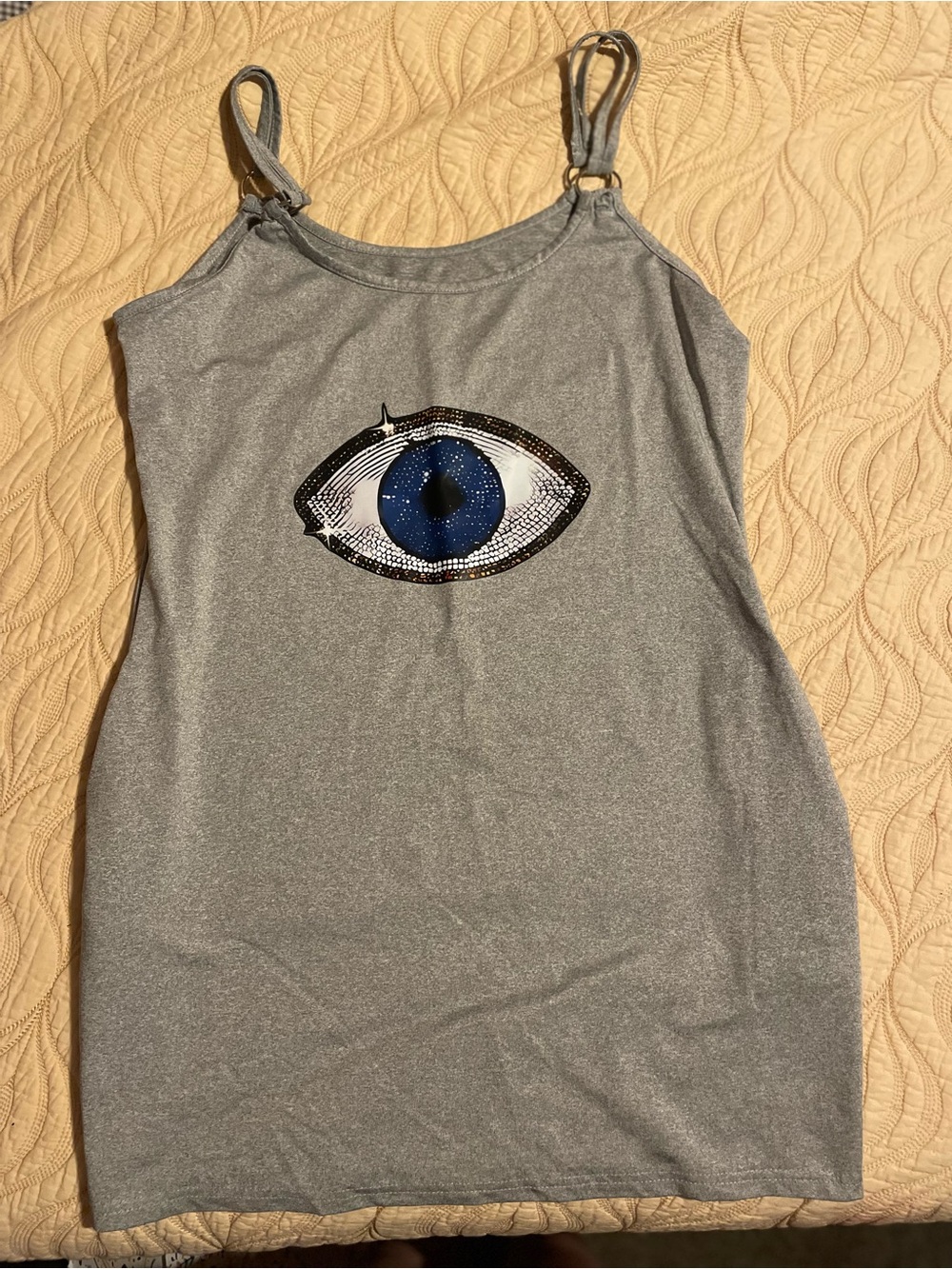 Evil Eye Pocket Mini Dress | Adjustable Straps | Comfy & Flattering